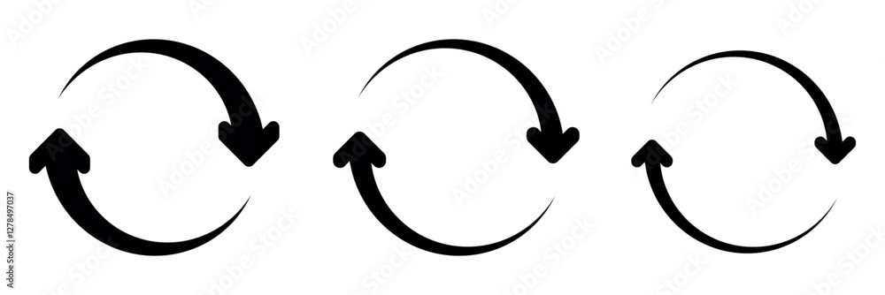 Aufkleber refresh icon vector illustration. reload sign and symbol. update icon. refresh icon set isolated on 