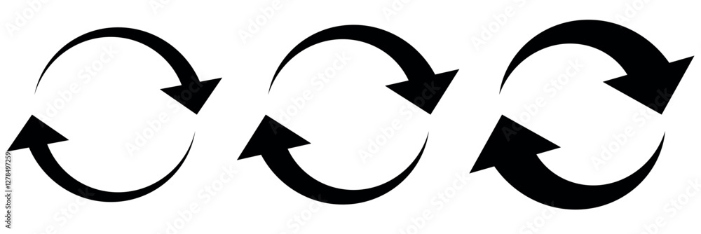 Aufkleber refresh icon vector illustration. reload sign and symbol. update icon. refresh icon set isolated on 