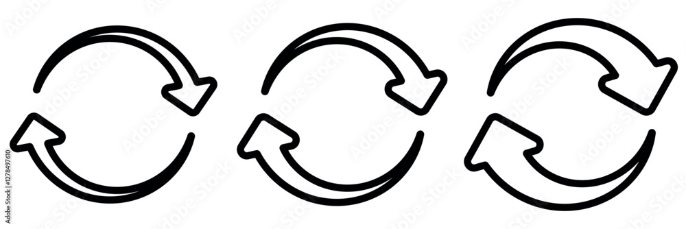 Aufkleber refresh icon vector illustration. reload sign and symbol. update icon. refresh icon set isolated on 