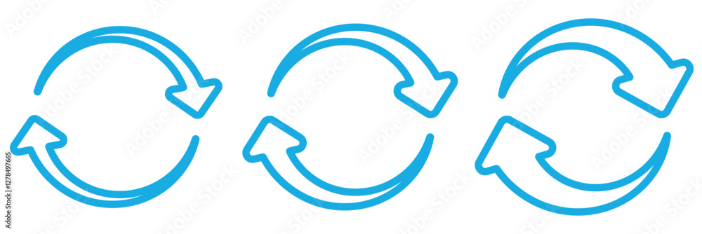 Poster update icon vector, refresh icon set. reload icon vector. circular arrow , refresh, reload. set of c