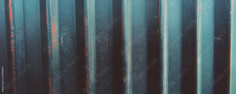 Poster abstract texture of vertical ribs on a painted wall for architectural design and background use
