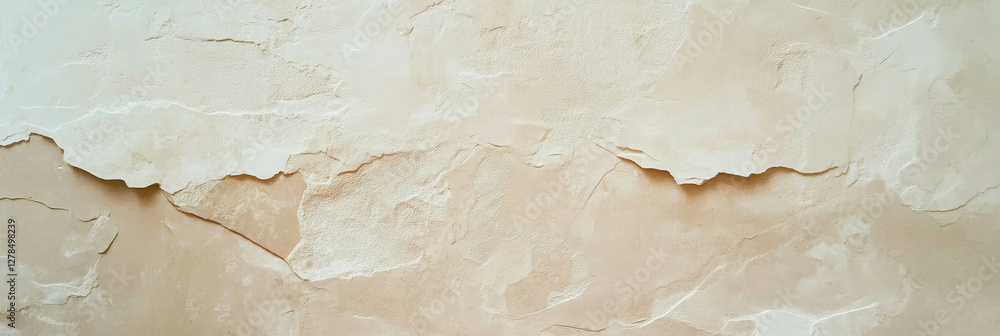 Poster natural beige wall texture with smooth surface for interior design and background concepts