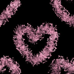 pink and black heart