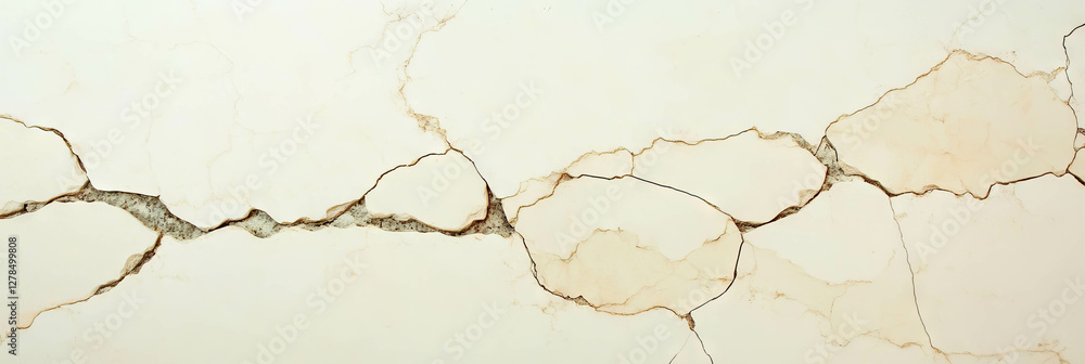 Poster subtle texture of off white wall with minor cracks for artistic design and background