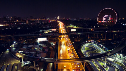  Aerial view of landscape in Guangzhou city, China