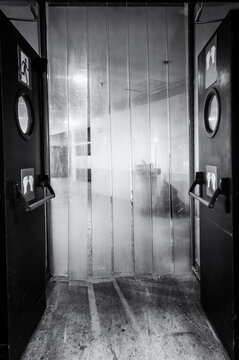 Transparent plastic curtain
