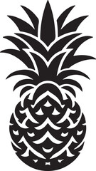 Pineapple silhouette vector art illustration. Pineapple vector icon.