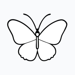 Sculpted Elegance in Black Butterfly Icon Black Butterfly Silhouette