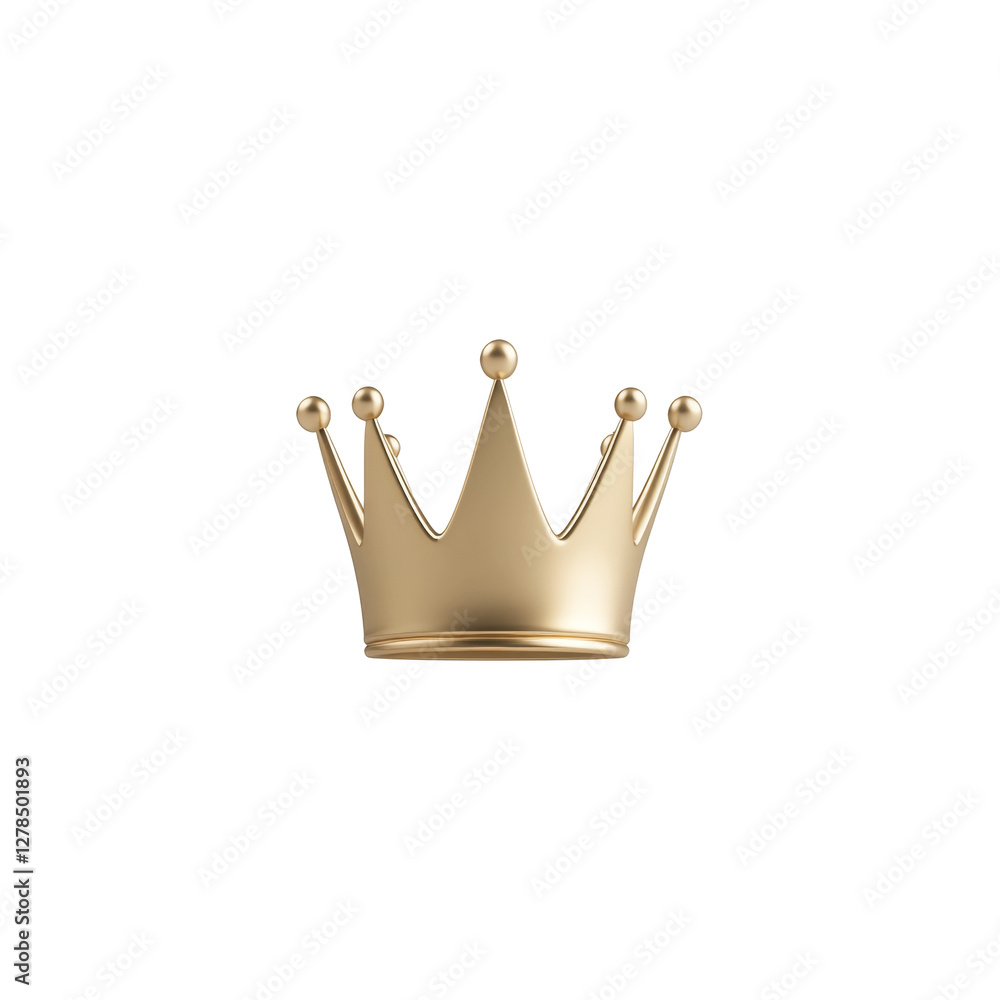 Poster elegant gold crown with intricate design and delicate points shimmering in bright light