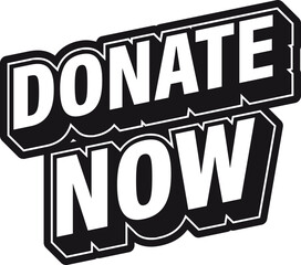 Donate Now, Typography Graphic