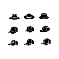 Vector Illustration of Various Hat Styles