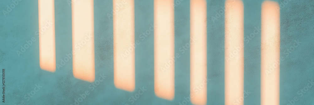 Poster serene abstract light patterns on pale grey wall surface for minimalist design inspiration