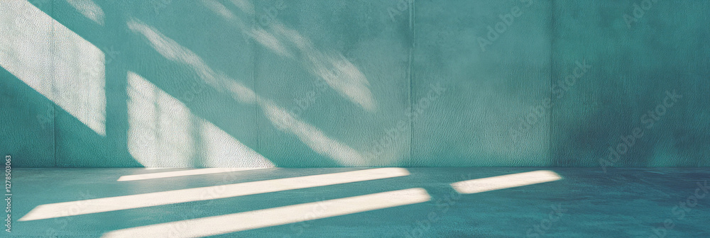 Poster tranquil pale grey wall texture with subtle sunlit patterns