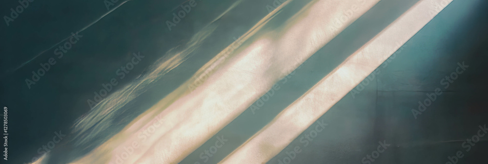 Aufkleber abstract sunlight patterns on pale grey wall surface for background and design