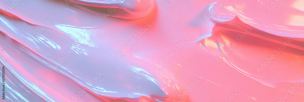 Poster soft blended brushwork in pale paints with gentle texture and gradient