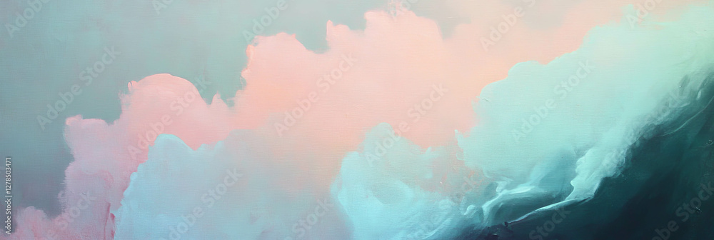 Poster artistic texture of pale paint with subtle brushwork for creative design and background use