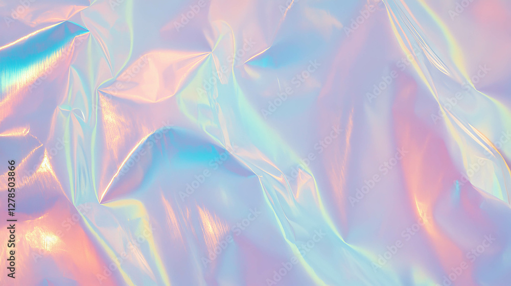 Poster Iridescent white wall texture with subtle color gradient for design and decoration