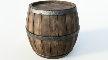 Obraz premium Vintage Wooden Barrel for Wine or Spirits - Classic Design