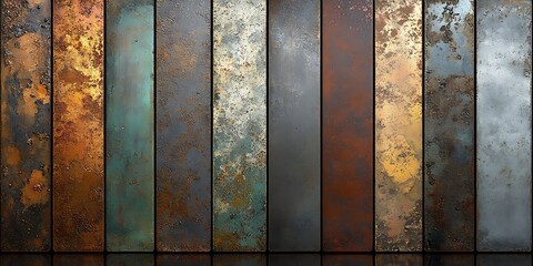 Rusty Metal Panels Background
