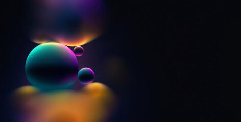 Colorful Abstract Spheres Creating Dynamic Visual Depth