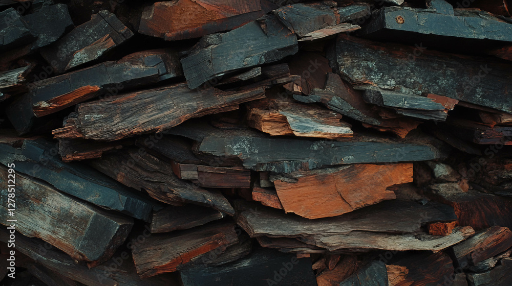 Poster rustically charming texture of reclaimed hardwood wall for design and decor projects