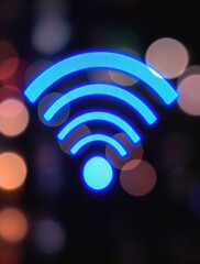 Wireless Network Visualization with a Glowing Wi-Fi Element