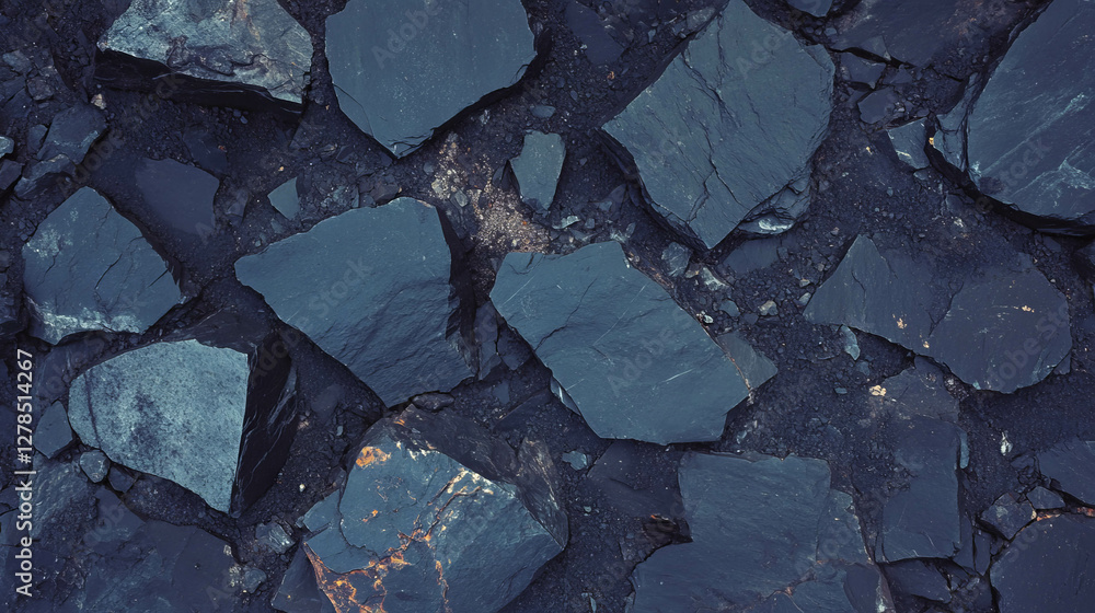 Poster natural rough black slate with deep cracks perfect for background and design