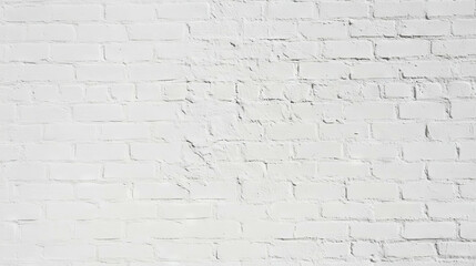 Fototapeta premium Rustic white brick wall texture with weathered stains for background design