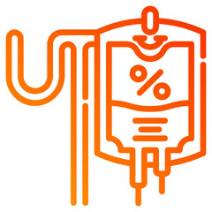 IV Drip. This is a vector single icon with a dashed line gradient style. It is suitable for any purpose, such as website design, mobile app design, logo design, etc.