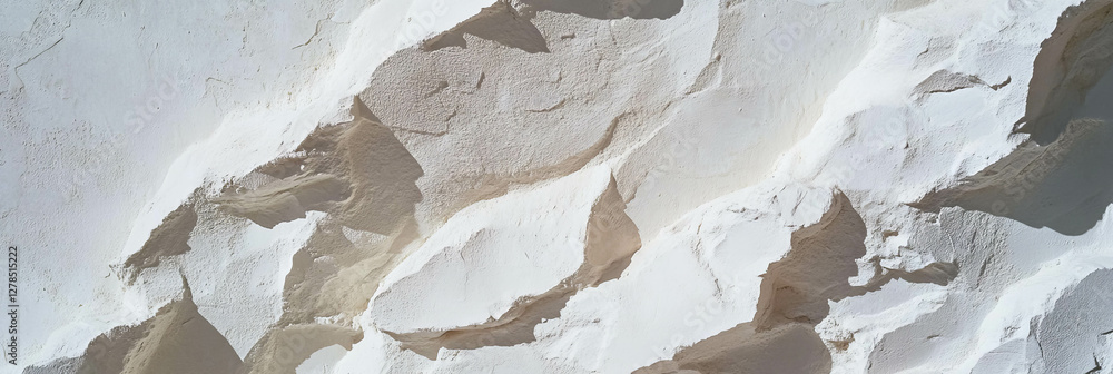 Poster Abstract texture of rough light plaster with uneven surface
