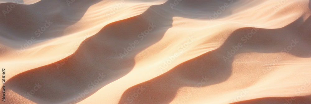 Poster abstract desert sand dunes texture with gentle light and smooth waves for background design