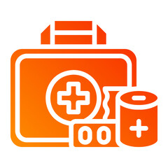 Obraz premium First aid kit. This is a vector single icon with a solid gradient style. It is suitable for any purpose, such as website design, mobile app design, logo design, etc.