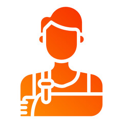 Injury. This is a vector single icon with a solid gradient style. It is suitable for any purpose, such as website design, mobile app design, logo design, etc.