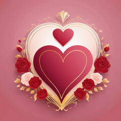 valentines day background with heart