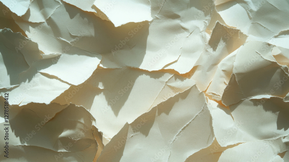 Poster Intricate textured background of torn paper layers for creative projects