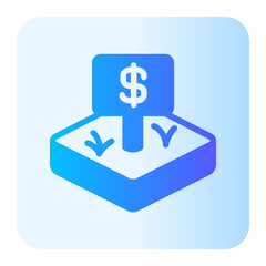 Obraz premium land gradient icon