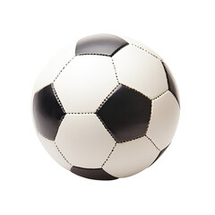 Fototapeta premium Black and white soccer ball isolated on a transparent background,