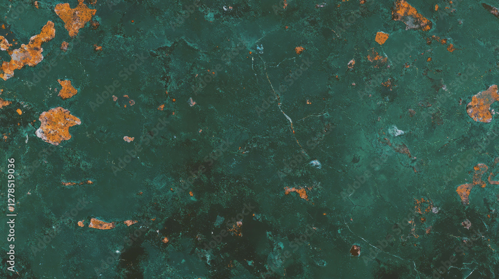 Poster Weathered stone texture with moss and eroded surface for artistic backgrounds