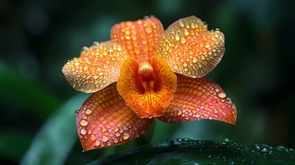 Vibrant Orchids in a Tropical Rainforest