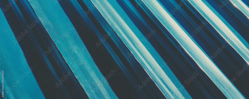 Poster modern industrial design pattern with sharp angled metal ribs texture for creative projects
