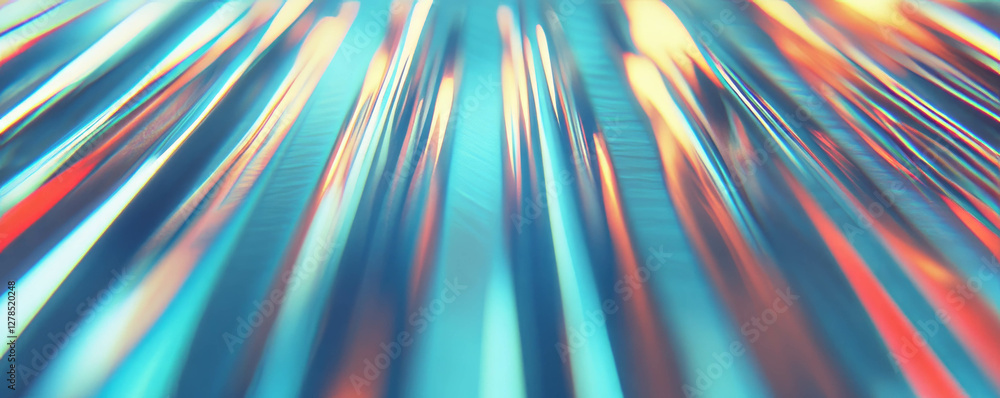 Poster vibrant metallic ribbed texture with sharp vertical lines for modern design