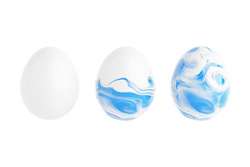 Easter Concept. Colorful Painting Easter Eggs. 3d Rendering