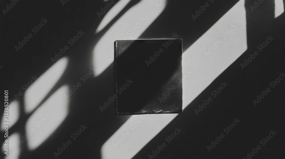 Poster Shadows and light on textured chalkboard surface for creative design and background