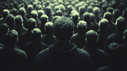 Obraz premium Social Anxiety in Crowded Spaces