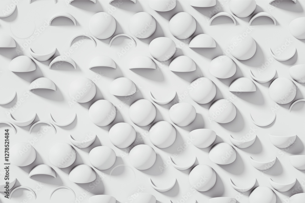 Aufkleber Abstract Circles Sphere Background. 3d Rendering