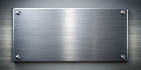 Metal plate with futuristic-looking technology embedded on a gray background, with a subtle gradient effect and soft focus rendering , design concept, gadgets