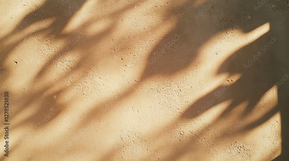 Poster smooth brown clay wall texture with subtle shadows for design and art projects