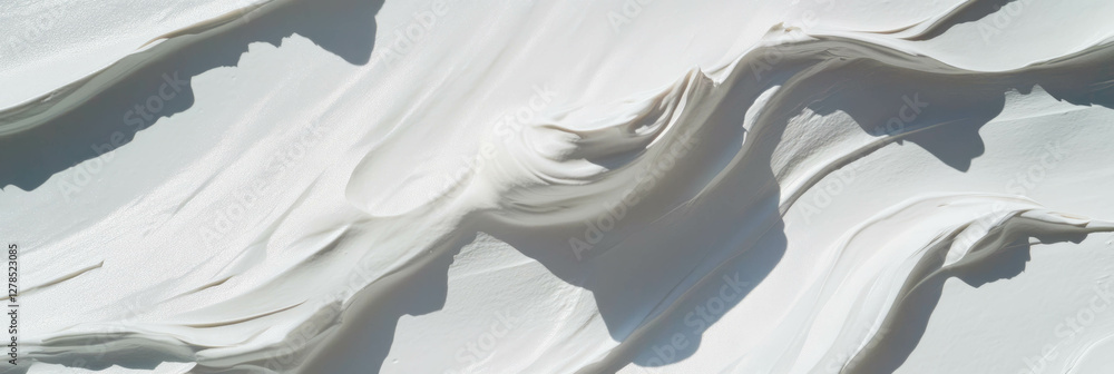 Poster abstract texture of smooth white plaster with subtle grey waves for modern design
