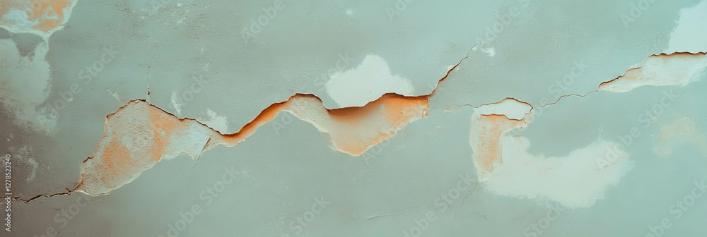 Aufkleber Abstract texture of soft beige wall with subtle color variation and cracks