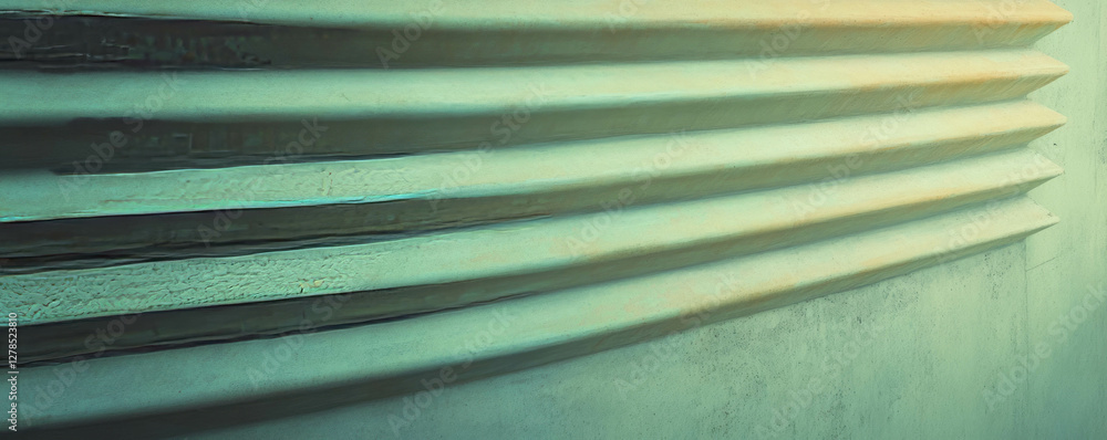 Poster Abstract texture of horizontal ribs with subtle light and shadow